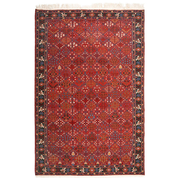 Baaghi Reversed Soumak Persian Carpet Wool 205x310 Red - Pearl Woven, Morvarid Baf Rugs in Dubai