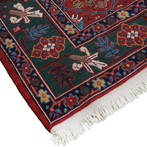 Baaghi Reversed Soumak Persian Carpet Wool 205x310 Red - Pearl Woven, Morvarid Baf Rugs in Dubai
