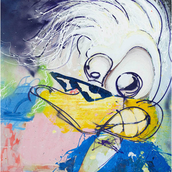 Back to the Duck Pop Art Painting - Pop Art & Abstract Visual Arts by Juan Hernandez Martin in Dubai