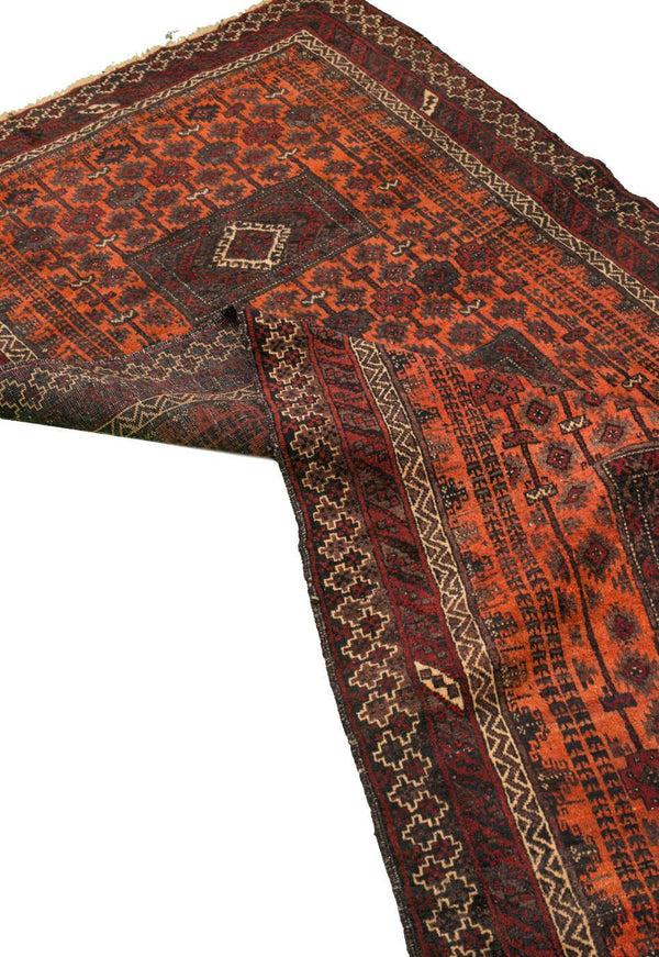 Baluch Geometric Persian Carpet 115x240 - Authentic Carpets & Kilims in Dubai