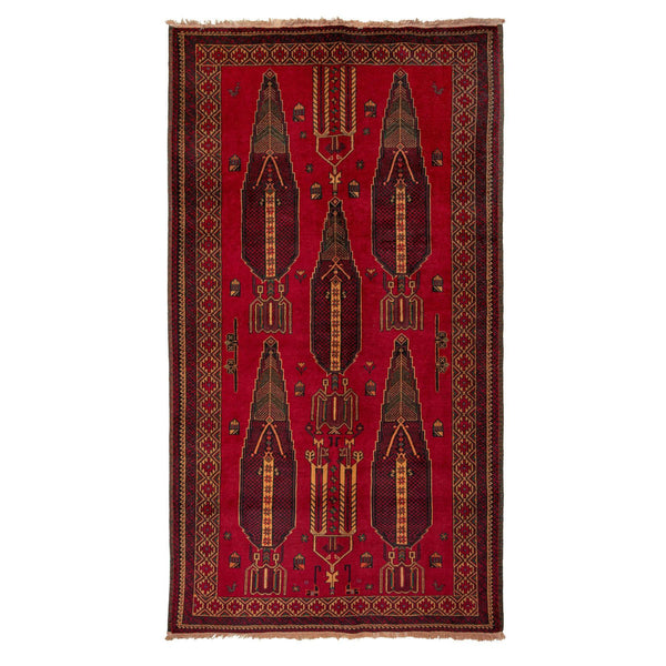 Red Baluch Nomadic Persian Carpet - Handmade Authentic Carpets & Kilims in Dubai