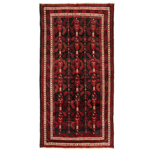 Black & Red Baluch Nomadic Persian Carpet - Handmade Authentic Carpets & Kilims in Dubai