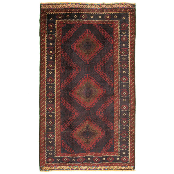 Black Baluch Nomadic Persian Carpet - Handmade Authentic Carpets & Kilims in Dubai