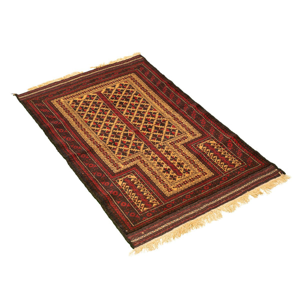 Baluch Nomadic Praying Persian Carpet 100x162 - Authentic Rugs & Kilims in Dubai