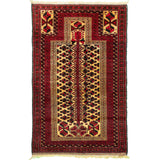 Baluch Nomadic Praying Persian Carpet 95x150 - Authentic Rugs & Kilims in Dubai