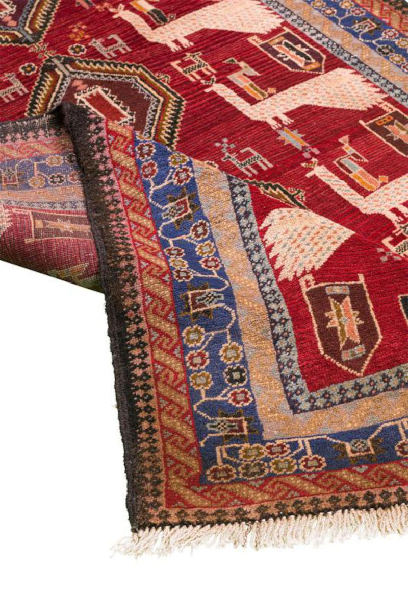 Red Baluch Peacock Persian Carpet - Authentic Carpets & Kilims in Dubai