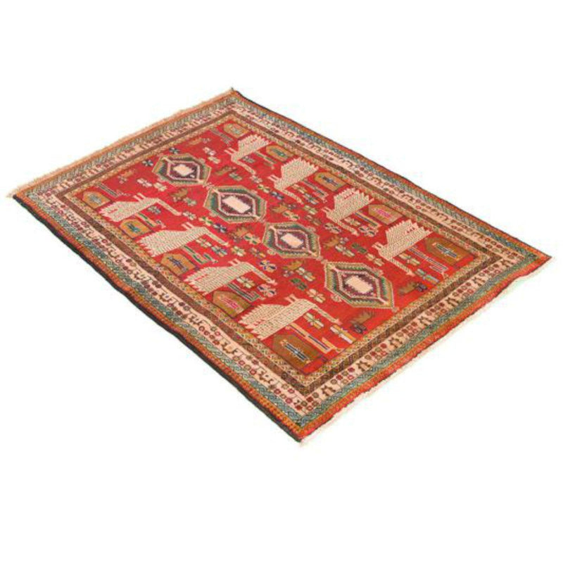 Red Baluch Peacock Persian Carpet - Authentic Carpets & Kilims in Dubai