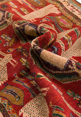 Red Baluch Peacock Persian Carpet - Authentic Carpets & Kilims in Dubai