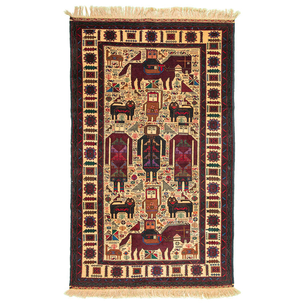 Baluch Persian Carpet Hushang Shah 114x185 - Nomad Rugs & Kilims in Dubai