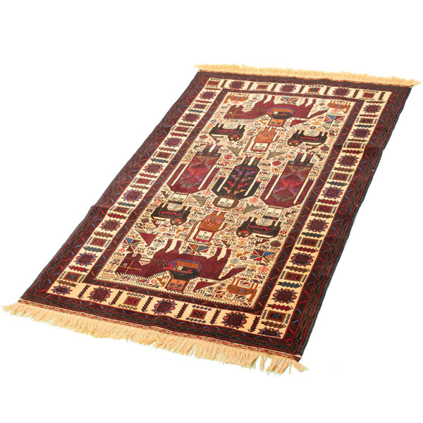 Baluch Persian Carpet Hushang Shah 114x185 - Nomad Rugs & Kilims in Dubai