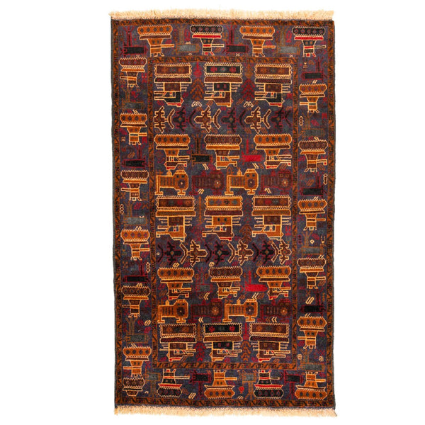 Baluch War & Peace Persian Carpet - Authentic Nomadic Carpets & Kilims in Dubai