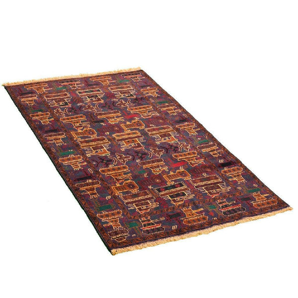 Baluch War & Peace Persian Carpet - Authentic Nomadic Carpets & Kilims in Dubai