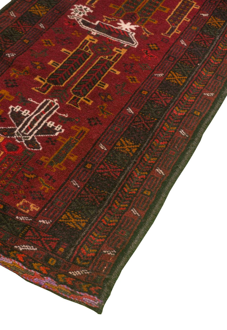 Baluch Persian Carpet War & Peace 50x443 - Authentic Nomadic Rugs & Kilims in Dubai