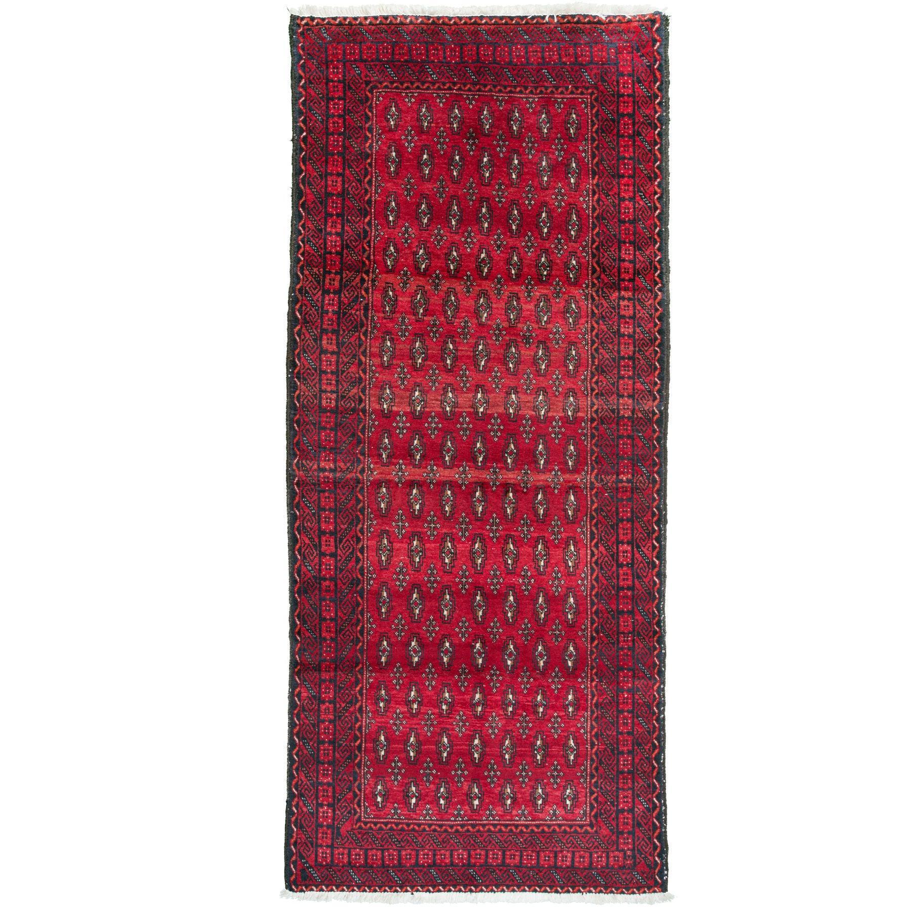 Red Baluch Turkman Persian Carpet - Handmade Authentic Carpets & Kilims in Dubai