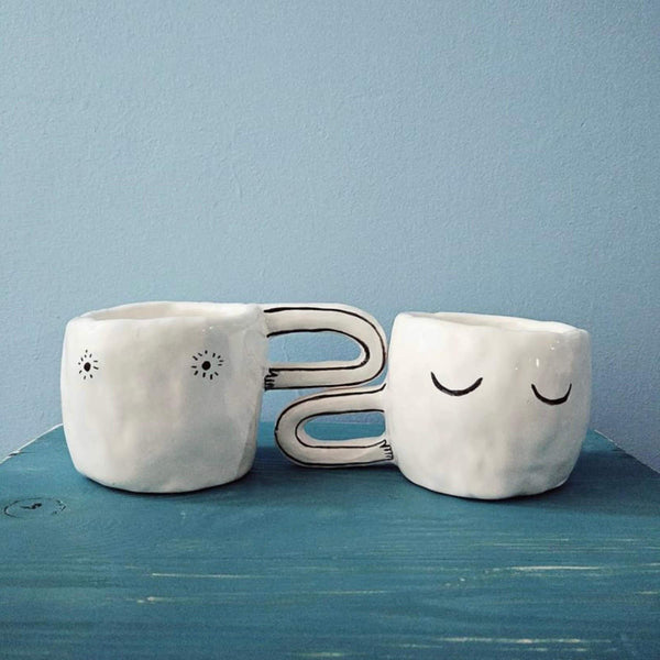 Blink Ceramic Mug Set - Tabletop Accessories & Artistic Handmade Tableware in Dubai