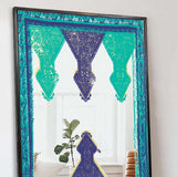 Boho Decorative Wall Mirror - Wall Mounted Painted Mirror in Metal Frame in Dubai