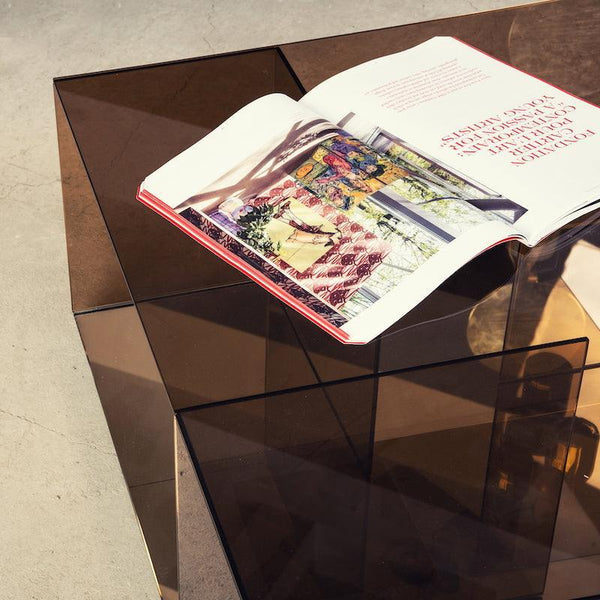 Coffee Table - Smokey Brown Bronze Glass Designer Table in Dubai
