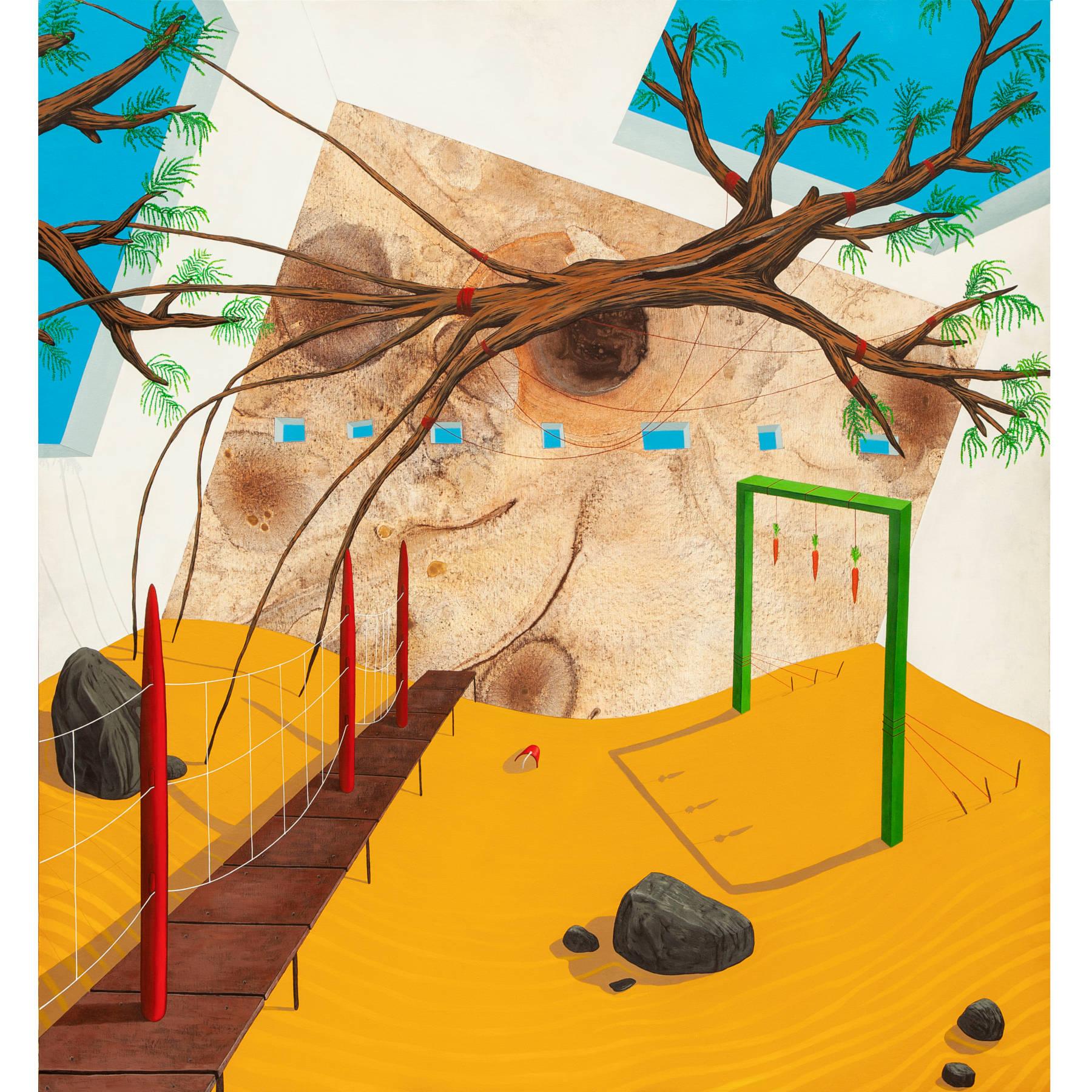 Butterfly Effect Acrylic Painting - Contemporary Visual Arts by Alireza Nekouei Dubai