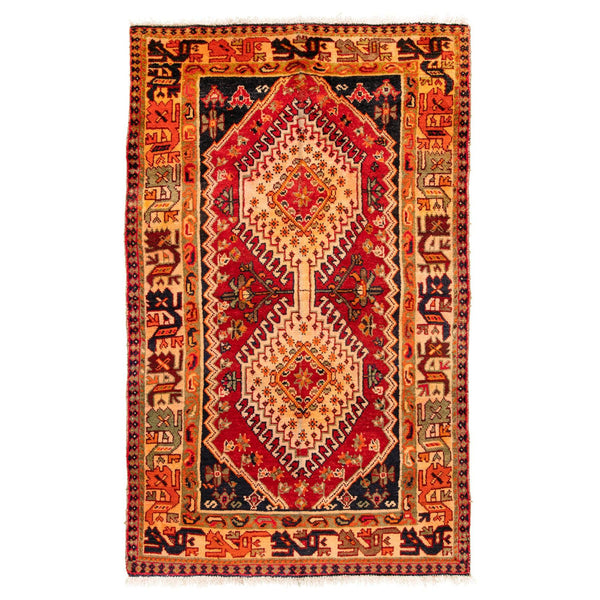 Carpet Qashqai Nomadic Gabbeh 109x188 - Authentic Oriental Wool Persian Rugs in Dubai