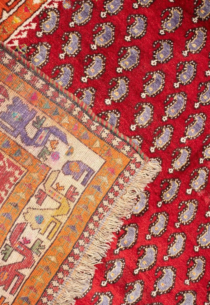 Carpet Qashqaei Paisley Design - Authentic Oriental Wool Persian Rugs in Dubai