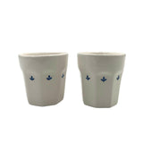 Blue Foliage Ceramic Espresso Cup Set - Tabletop Accessories & Handmade Tableware Dubai