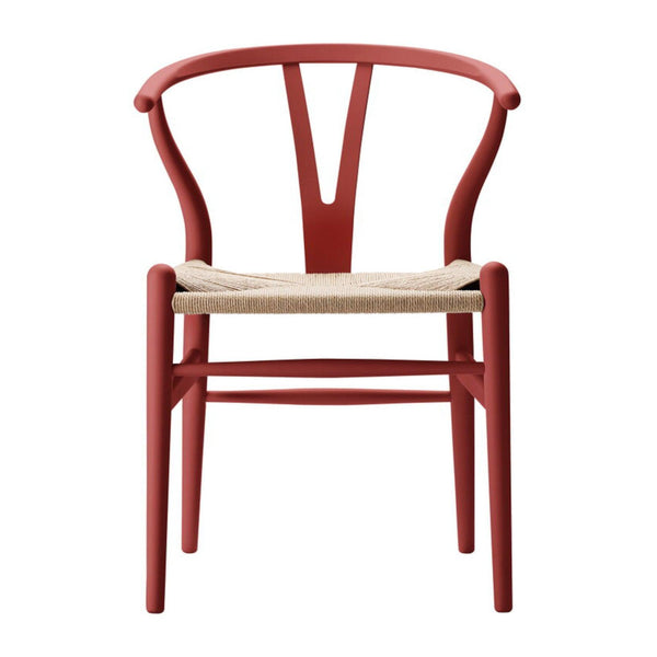 CH24 Wishbone Chair in Red - Hans Wegner Designer Office & Dining Chairs in Dubai