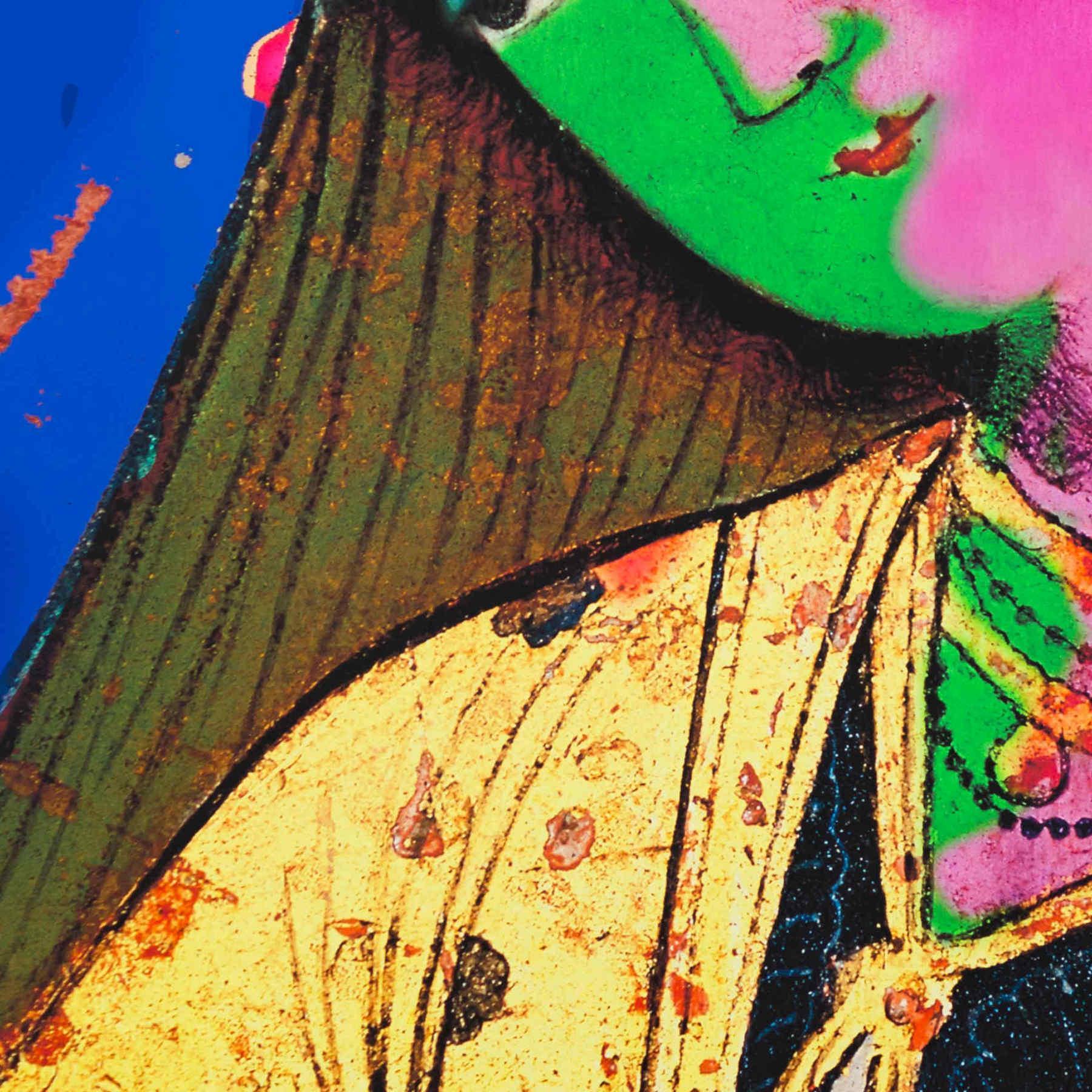 Cheeky Face Series Mixed Media On Canvas Hojat Amani