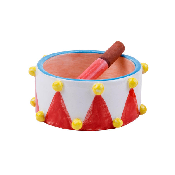 Circus Drum Ceramic Bowl - Circus Pottery, Artistic Handmade Tabletop Accessories Dubai