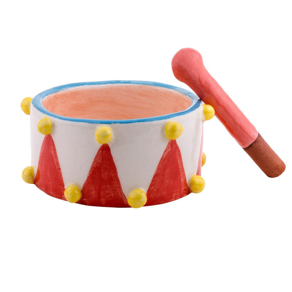 Circus Drum Ceramic Bowl - Circus Pottery, Artistic Handmade Tabletop Accessories Dubai