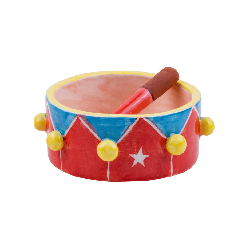 Circus Drum Ceramic Bowl - Circus Pottery, Artistic Handmade Tabletop Accessories Dubai