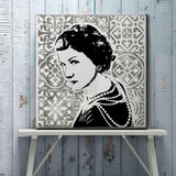 Coco Chanel Print On Canvas Artwork - Vintage Arabia Pop Art by Julian Castaldi in Dubai