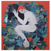 Mixed Media Painting - Acrylic & Ink on Canvas Art By Narges Maleki
