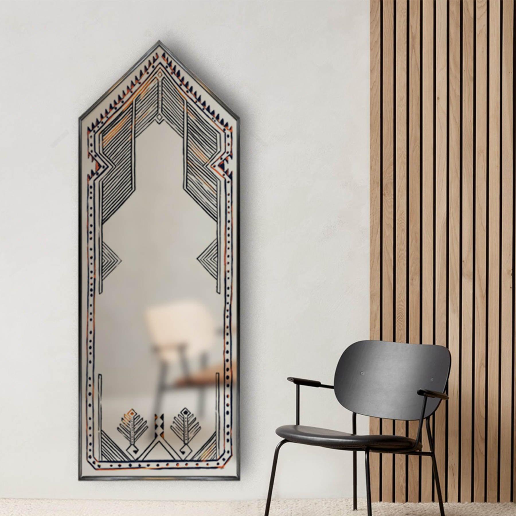 Cove Decorative Wall Mirror - Wall Mounted Painted Mirror with Metal Frame in Dubai