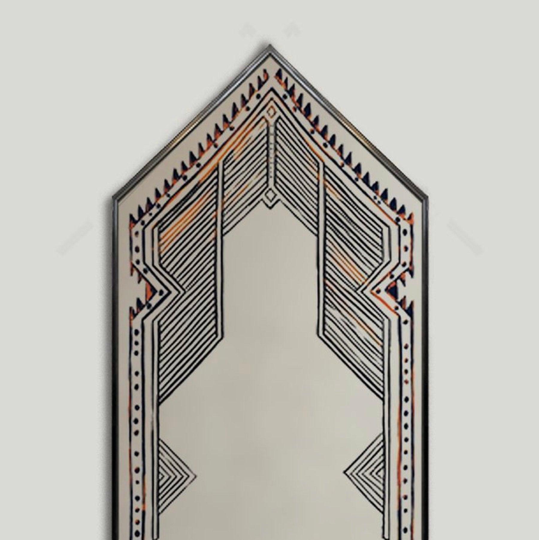 Cove Decorative Wall Mirror - Wall Mounted Painted Mirror with Metal Frame in Dubai
