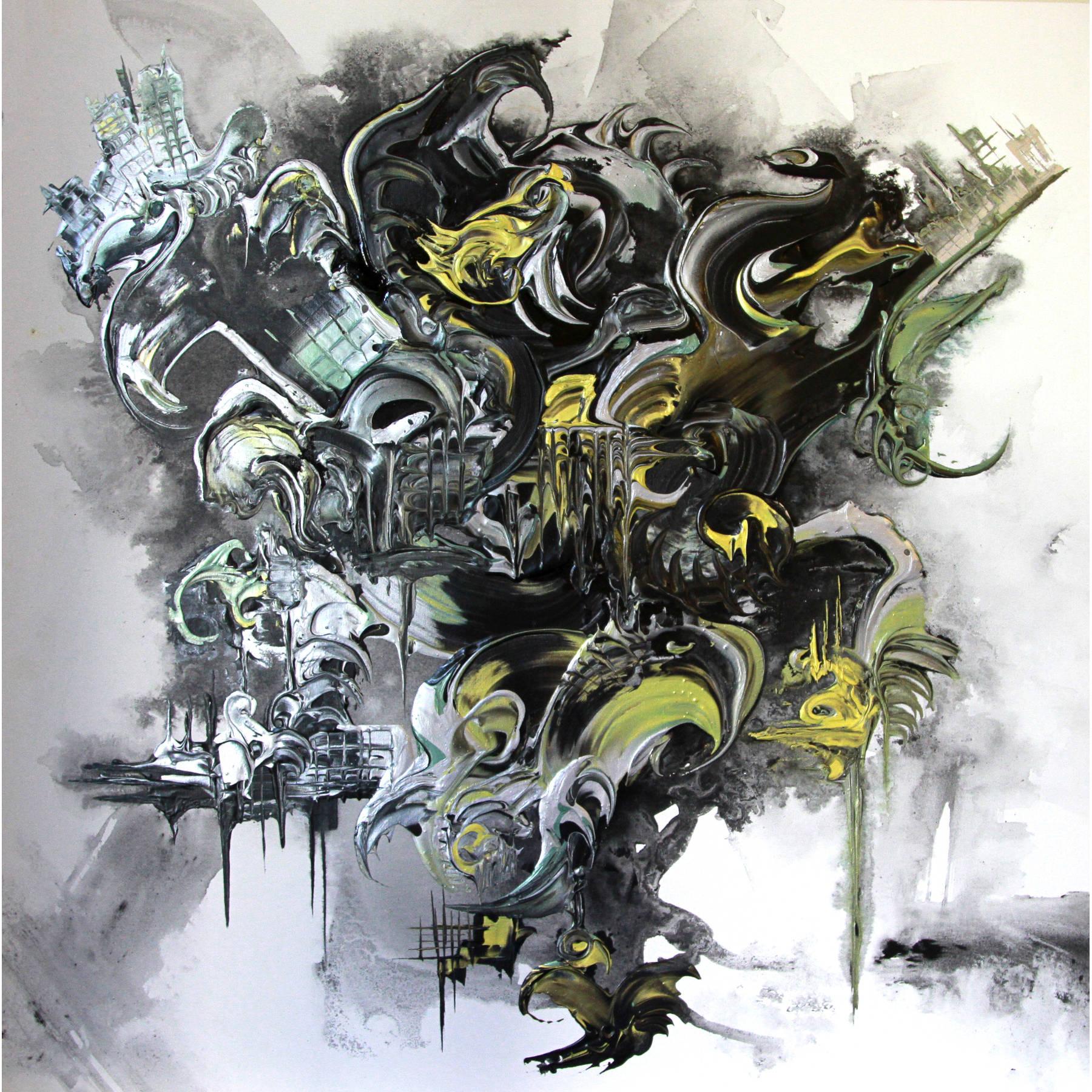 Deaf Minds Acrylic Painting, Contemporary Apranik Technique