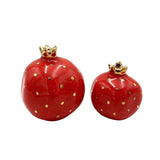 Red Decorative Ceramic Pomegranate Set - Tabletop Decor & Tableware Dubai