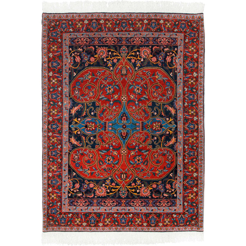 Delroba Heriz Persian Carpet Wool 135x180 Dark Blue - Classic Authentic Persian Rugs & Kilims Dubai