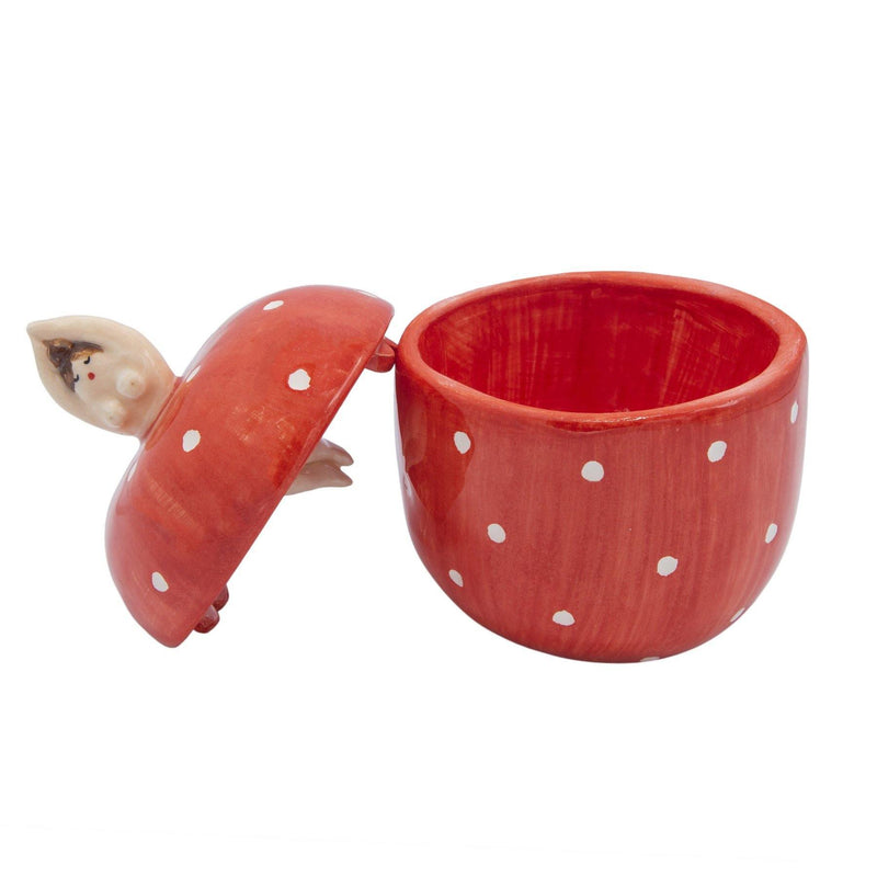 Red Sculptural Ceramic Jar - Tabletop Accessories & Artistic Handcrafted Tableware in Dubai