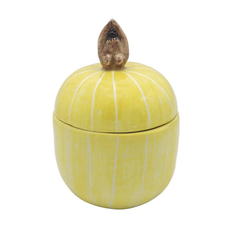 Yellow Sculptural Ceramic Jar - Tabletop Accessories & Artistic Handcrafted Tableware in Dubai