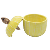 Yellow Sculptural Ceramic Jar - Tabletop Accessories & Artistic Handcrafted Tableware in Dubai