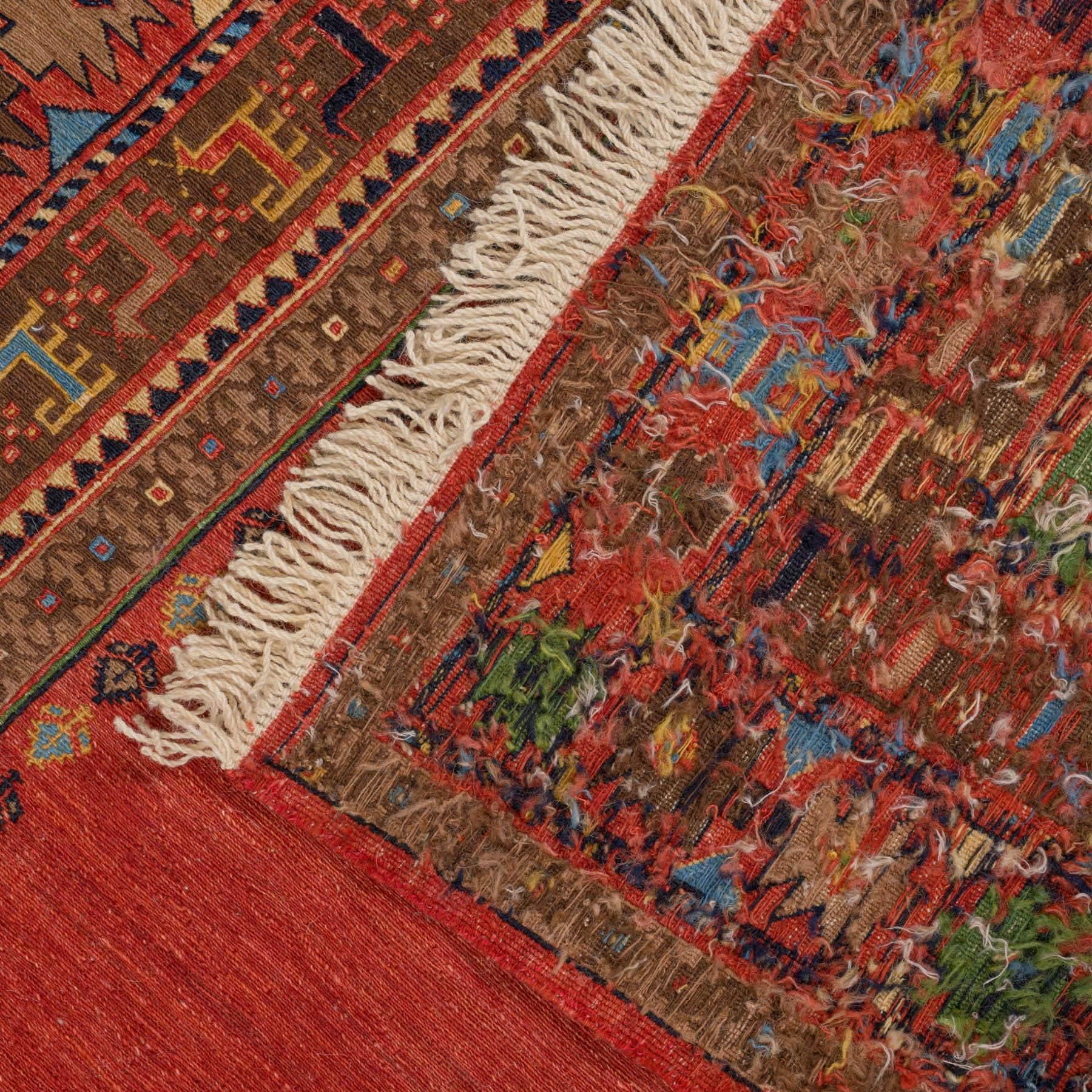 Doumaan Sumak Heriz Persian Carpet Wool 126x305, Authentic Nomadic Rugs & Kilims in Dubai