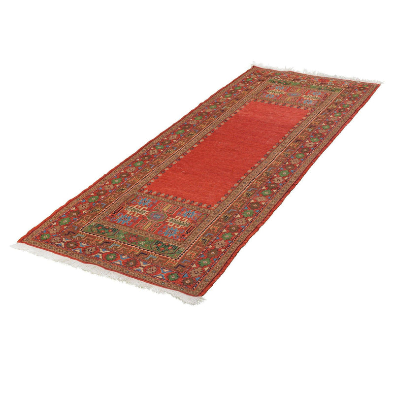 Doumaan Soumak Persian Carpet Wool 126x305 Red - Authentic Nomadic Rugs & Kilims in Dubai