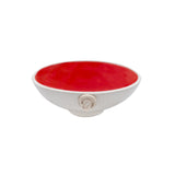 Ear white Ceramic Bowl With Red inside