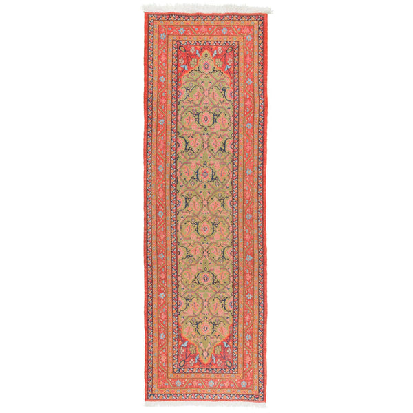 Elyar Reversed Soumak Persian Carpet Wool 90x290 Orange - Pearl Woven, Morvarid Baf Rugs in Dubai 