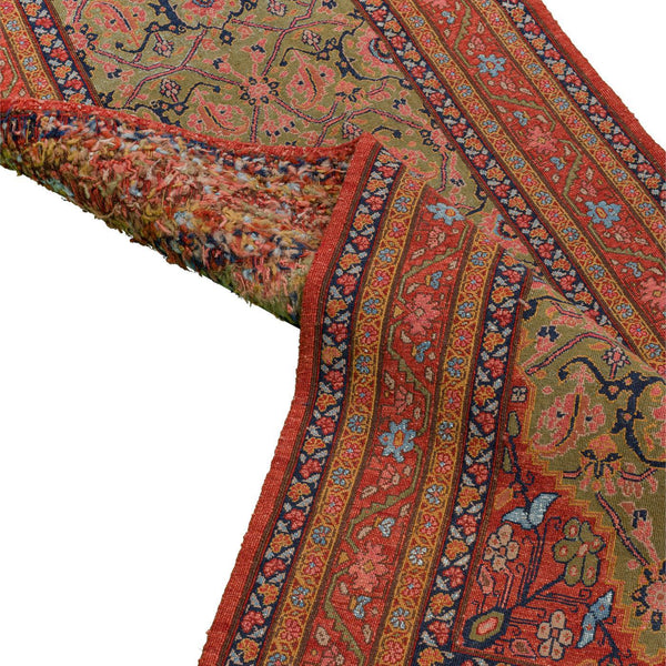 Elyar Reversed Soumak Persian Carpet Wool 90x290 Orange - Pearl Woven, Morvarid Baf Rugs in Dubai