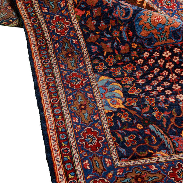 Farnaz Heriz Persian Carpet Wool 96x280 Dark Blue - Authentic Persian Rugs & Kilims Dubai