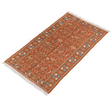 Faryad Soumak Carpet Super Fine Silk 70x123 Copper - Authentic Nomadic Rugs & Kilims in Dubai