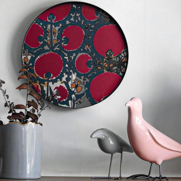 Florid Decorative Mirror Tray - Wall Mounted Painted Mirrors in Metal Frame in Dubai