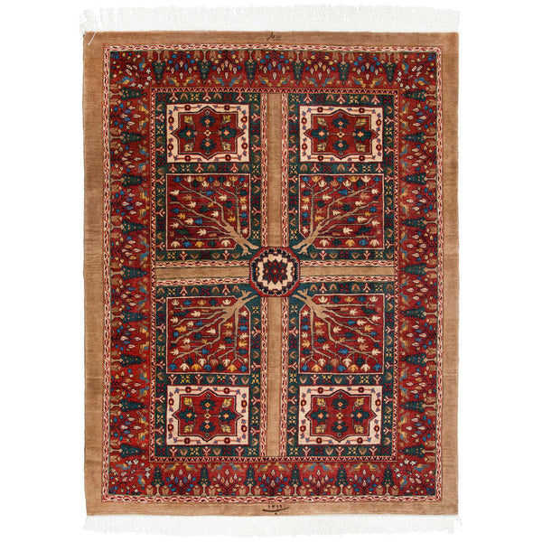 Four Gardens Heriz Persian Carpet Wool 186x235 Brown  - Authentic Persian Rugs & Kilims in Dubai