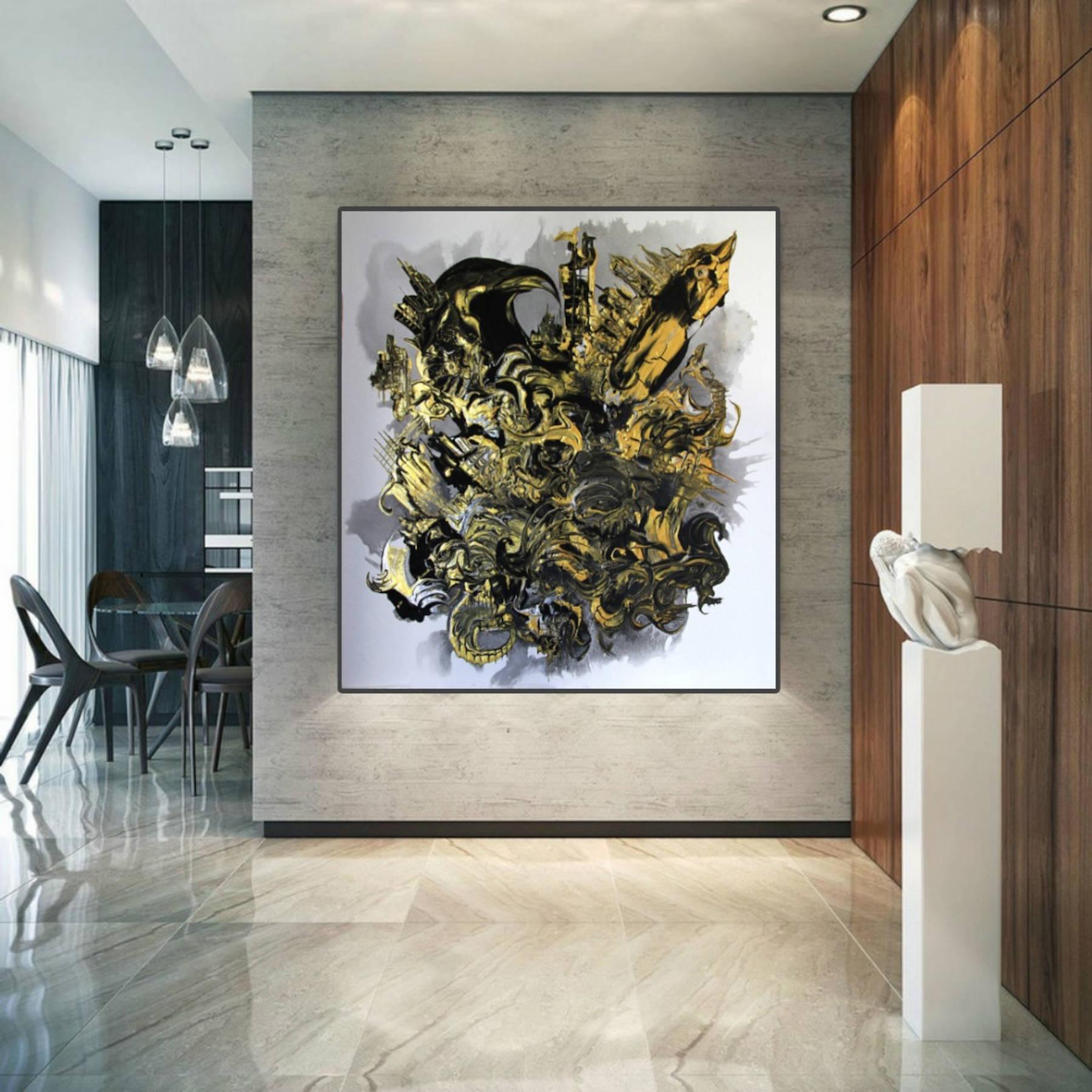 From Where I Stand Acrylic Painting, Contemporary Apranik Technique